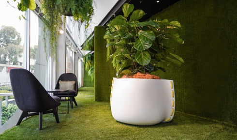 Blinde Design Stitch 125 Concrete Planter - Graphite Finish - BLD.1.P.STI.125.Y.GH